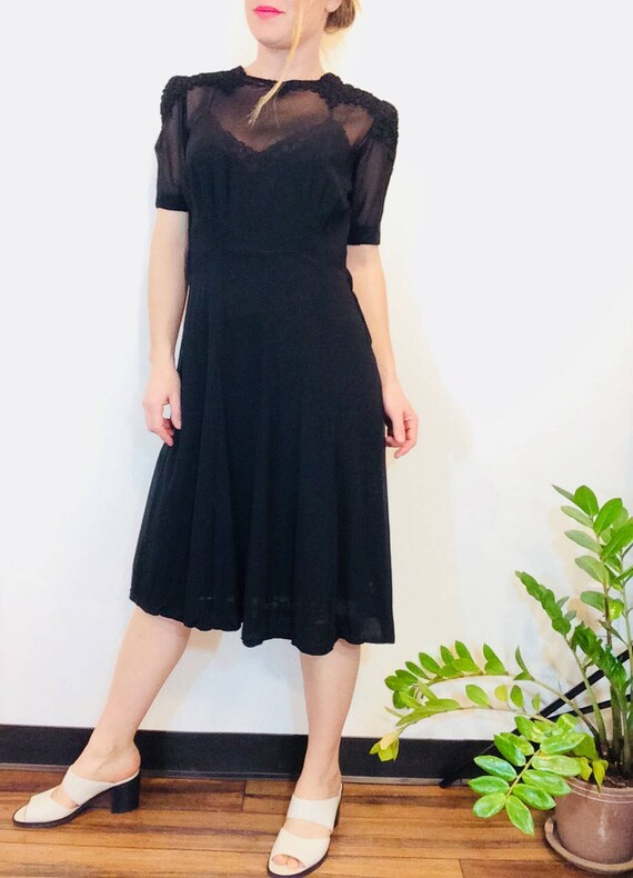 30s Black dress vintage 30s dress vintage black sh