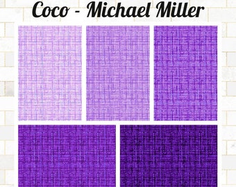 COCO - TEXTURED GRID Lila/Lavendel Baumwollstoff, Michael Miller Stoff, 100% Baumwollstoff, 5 Koordinaten nach Wahl!