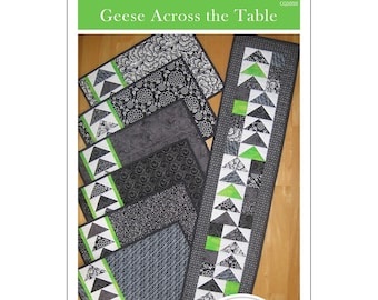 GEESE ACROSS The TABLE sewing pattern, Canuck Quilter Designs sewing pattern, table runner sewing pattern, placemat sewing pattern!