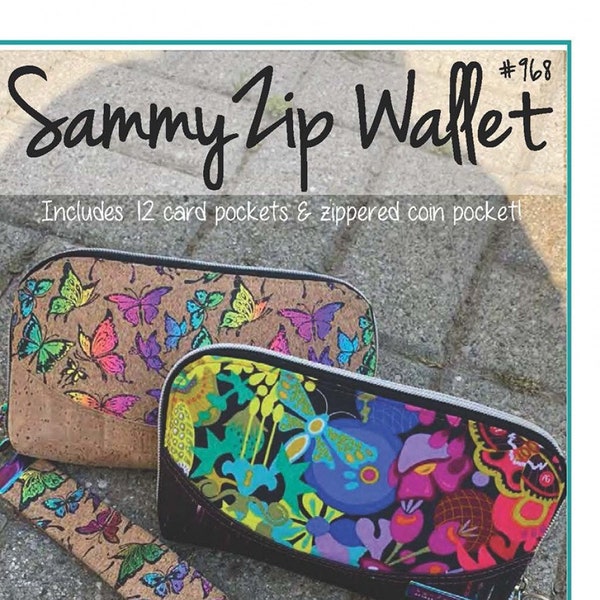 SAMMY ZIP WALLET purse sewing pattern, Sew Many Creations sewing pattern, wallet sewing pattern, wristlet sewing pattern!