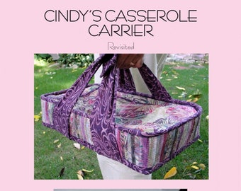 Modèle de couture CINDY'S CASSEROLE CARRIER, modèle de couture tantes deux, modèle de couture de dessous de plat, modèle de sac porte-casserole !