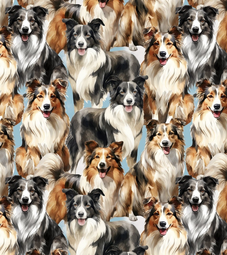 DOG BREEDS Collies, Chihuahuas, French Bulldogs Cotton Fabrics, David ...