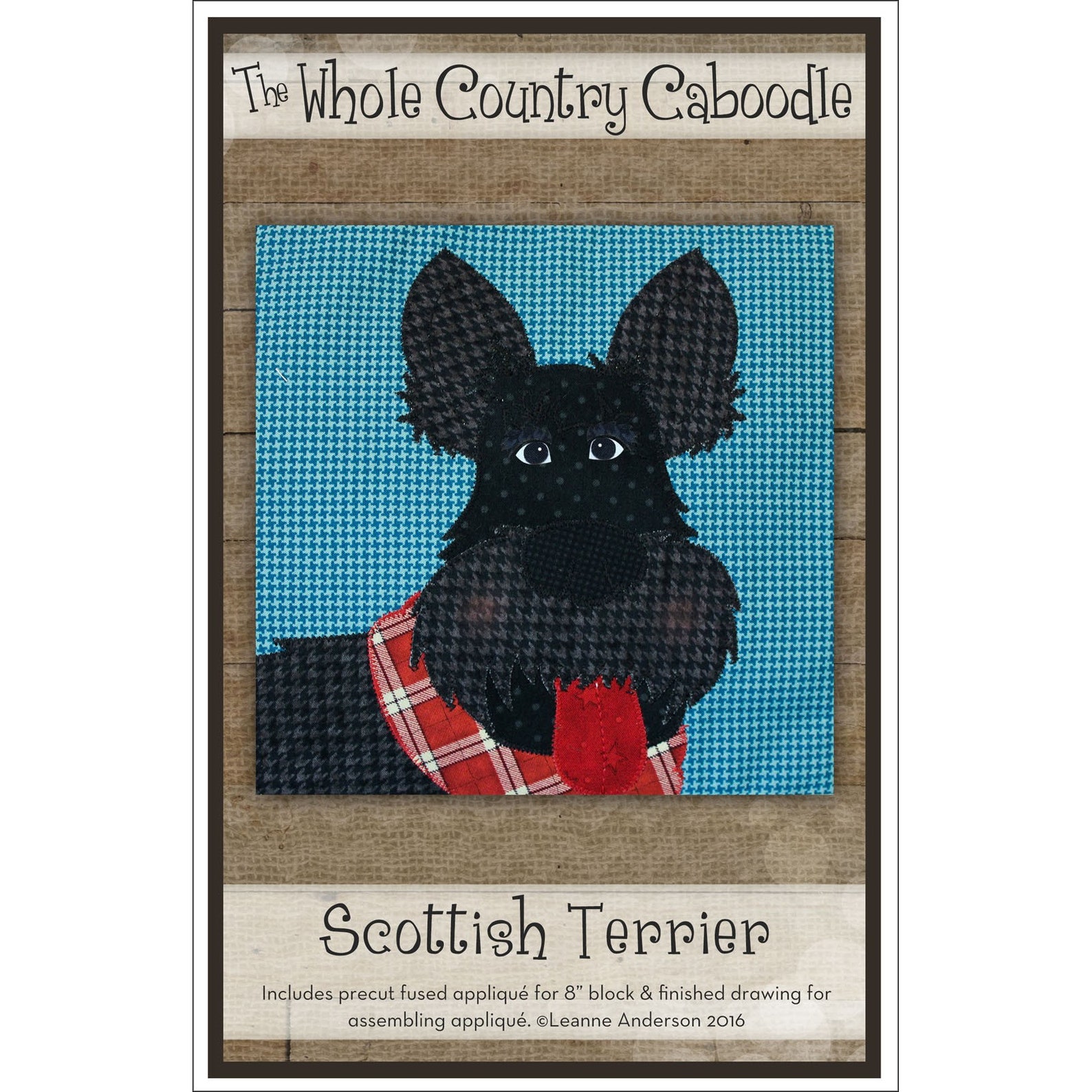 SCOTTISH TERRIER precut fused applique 8 quilt block Etsy