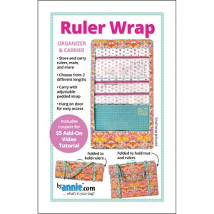 RULER WRAP organizer & carrier sewing pattern, By Annie sewing pattern, 2 sizes bag patterns, ByAnnie sewing pattern, cutting mat pattern!