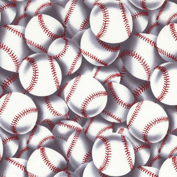 BASEBALLS cotton fabric, Timeless Treasures fabric, 100% cotton fabric, sports fabric, baseball fabric!