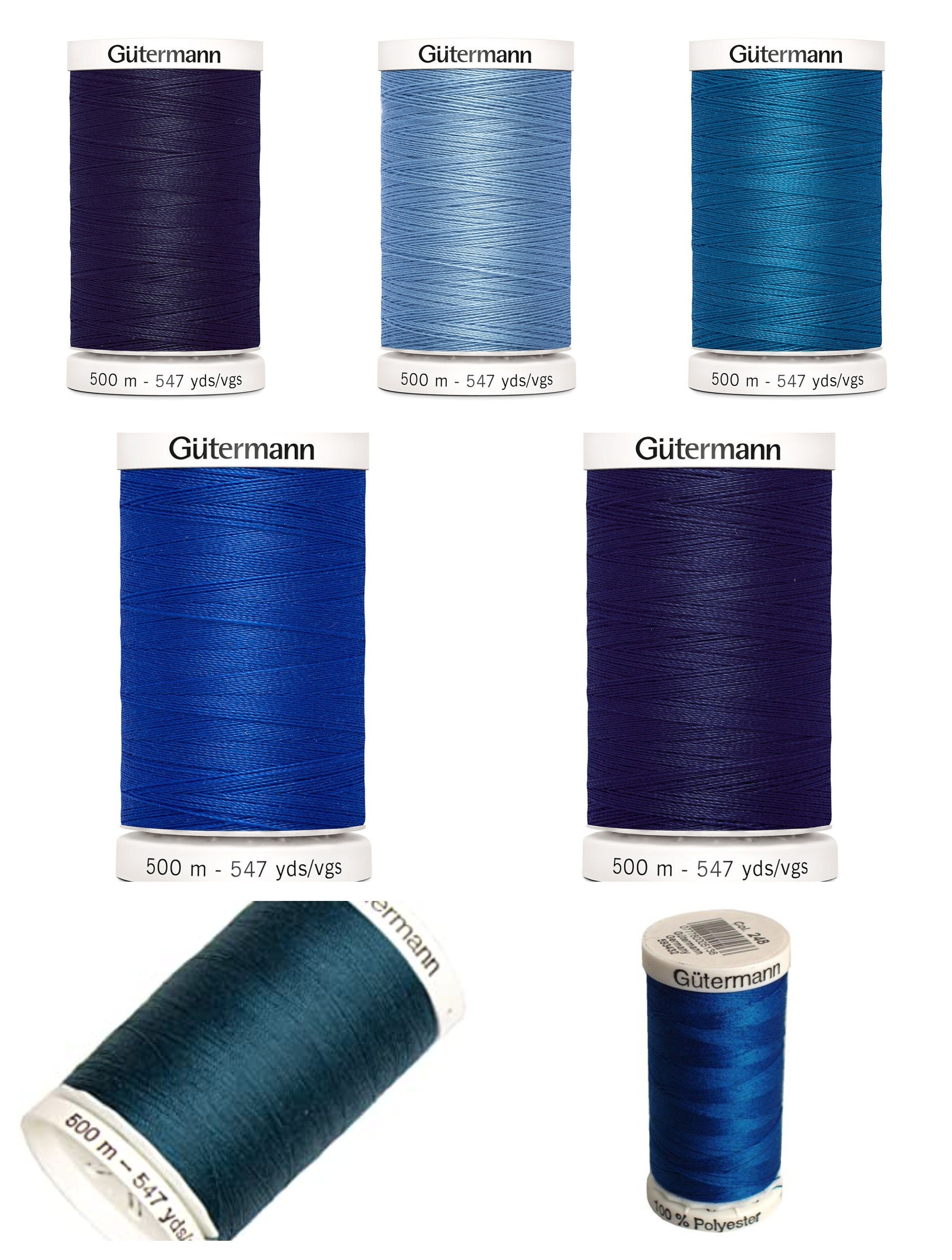 Gutermann MISCELLANEOUS 100m 110yds Sew All Thread 100% Polyester Various  Colours 