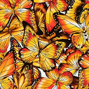 Monarch Butterflies Fabric Monarch Butterfly by Jenfur Monarch Butterflies  Orange Black Cotton Fabric by the Yard With Spoonflower 