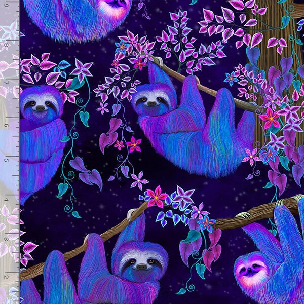 Sloth Fabric - Etsy