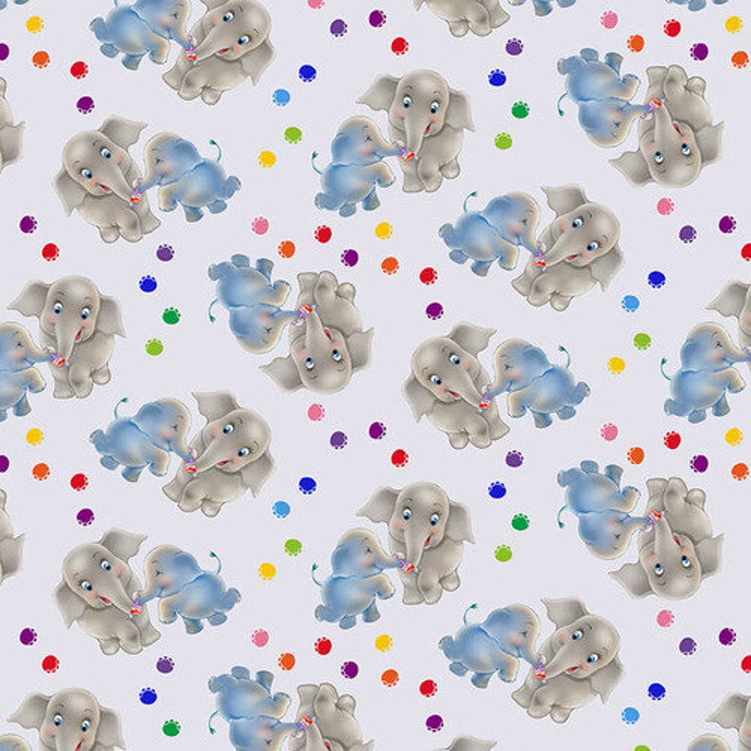End of Bolt ELEPHANT MOM and BABY 35 X 44 Cotton - Etsy End of Bolt ELEPHANT MOM and BABY 35 X 44 Cotton - Etsy