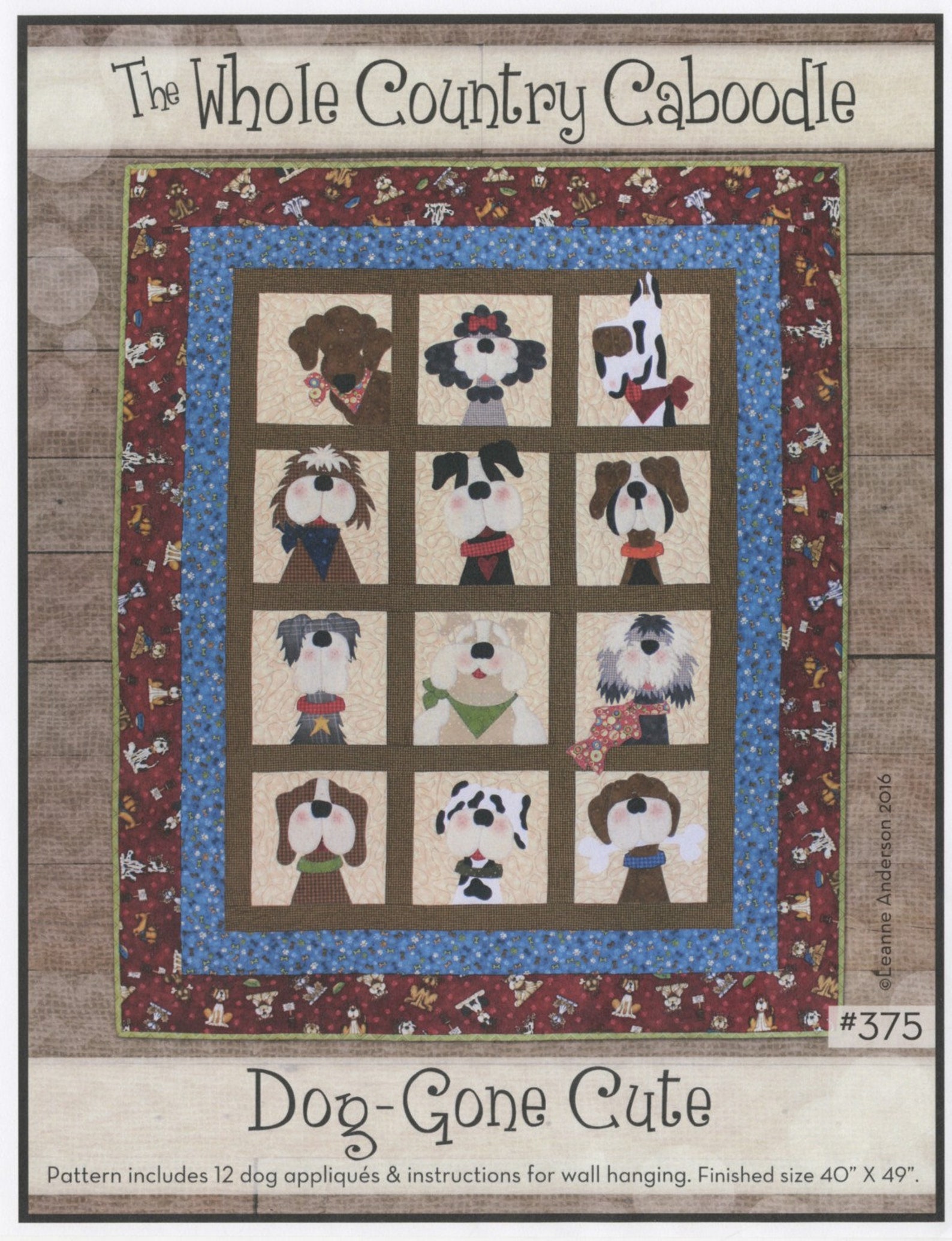 DOG GONE CUTE Quilt Pattern the Whole Country Caboodle Sewing Etsy