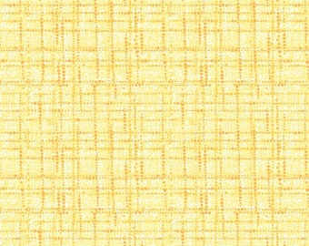 COCO ~ LEMON ~ textured grid blender cotton fabric, Michael Miller fabric, 100% cotton fabric, yellow blender fabric, lemon yellow fabric!