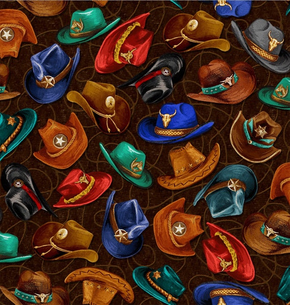 Fabric cowboy hat sales