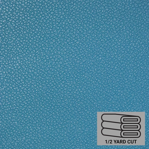 SALLIE Tomato FAUX LEATHER ~ Harbor Pebble ~ 1/2 yard cut - 18" x 25" teal faux leather fabric!