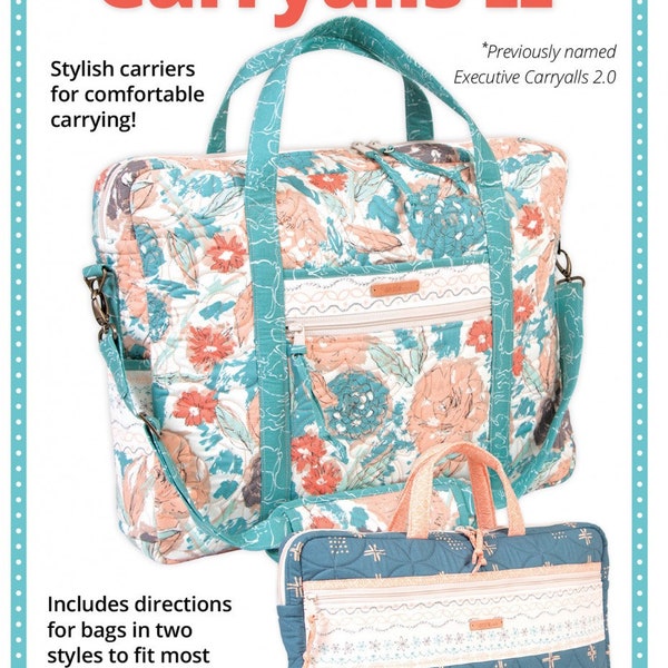 EXECUTIVE CARRYALLS II computer bag sewing pattern, By Annie sewing pattern, tote bag pattern, work tote sewing pattern!