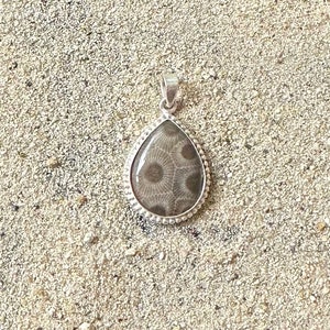 Sterling Silver Petoskey Stone Pendant