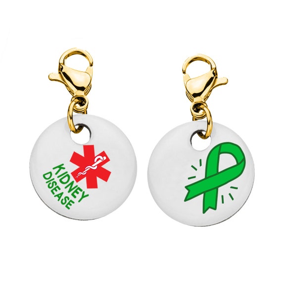 Kidney Disease Medical Alert Bracelet Charm Medical ID Etsy