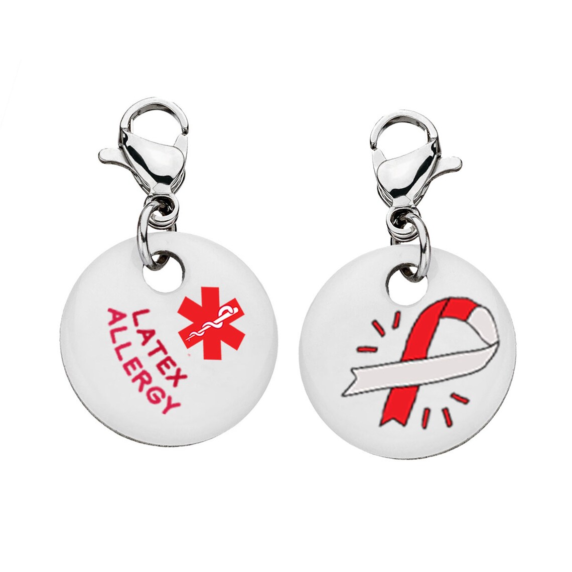 Latex Allergy Medical Alert Bracelet Charm Medium 27 Etsy