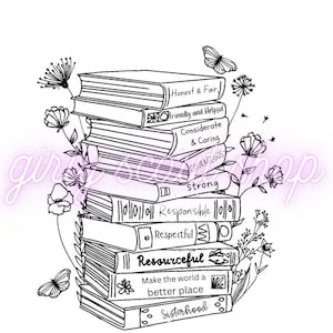 Girl Scout Gesetz Buch Shirt Design-Datei