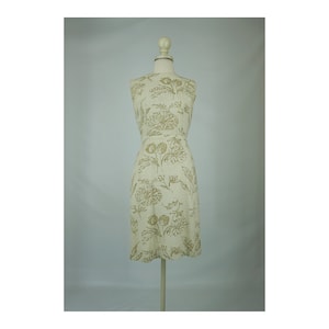 Vintage 1950s Metallic Knit Dress | 50s Silver Ivory Pinup Cocktail Dress | Retro Formal Pencil Bridal Gown |  Size Small S Medium M