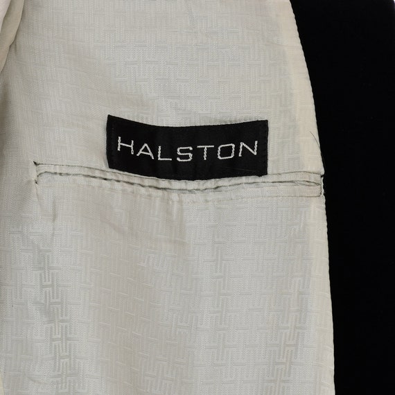 1980s Halston Black Blazer | Mens Velvet Formal J… - image 8