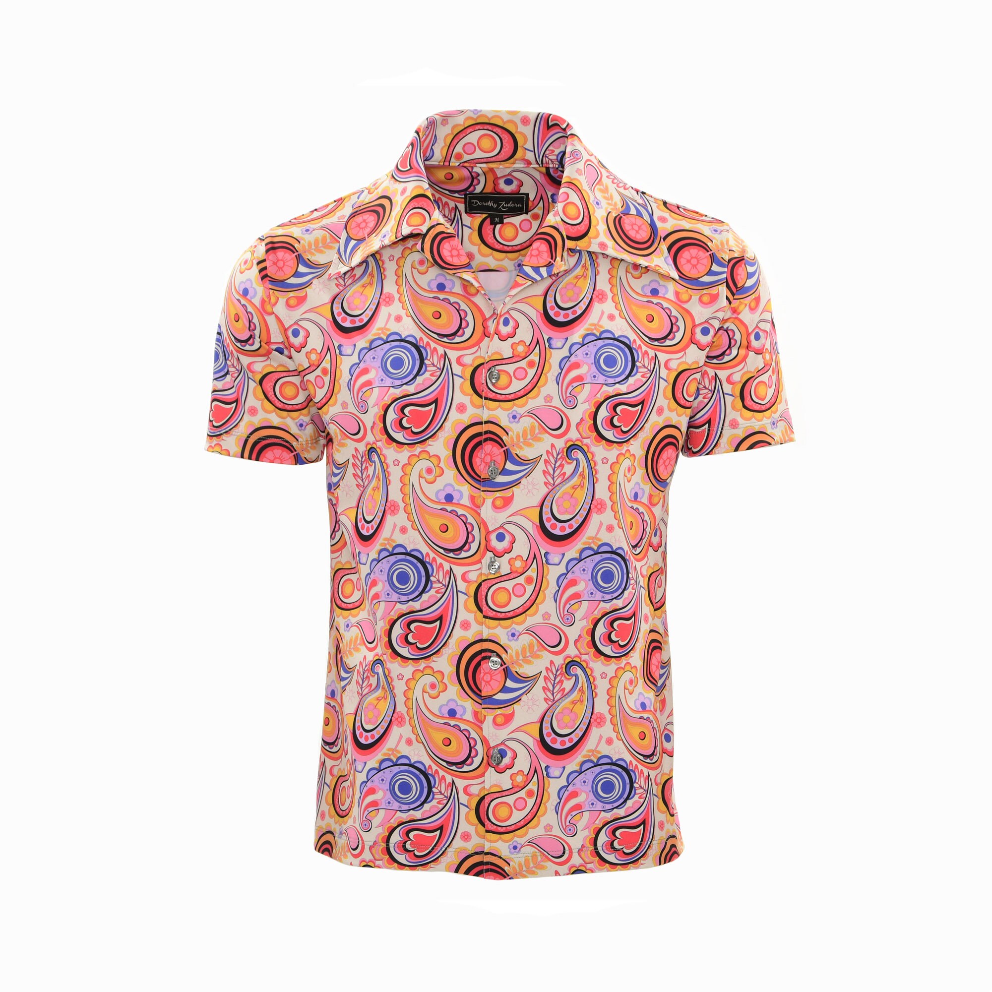 トップス vintage king tut pajama shirt paisley vintage king tut pajama shirt paisley（Women's Cropped