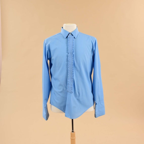 Vintage 1960s Mens Dress Shirt Retro 