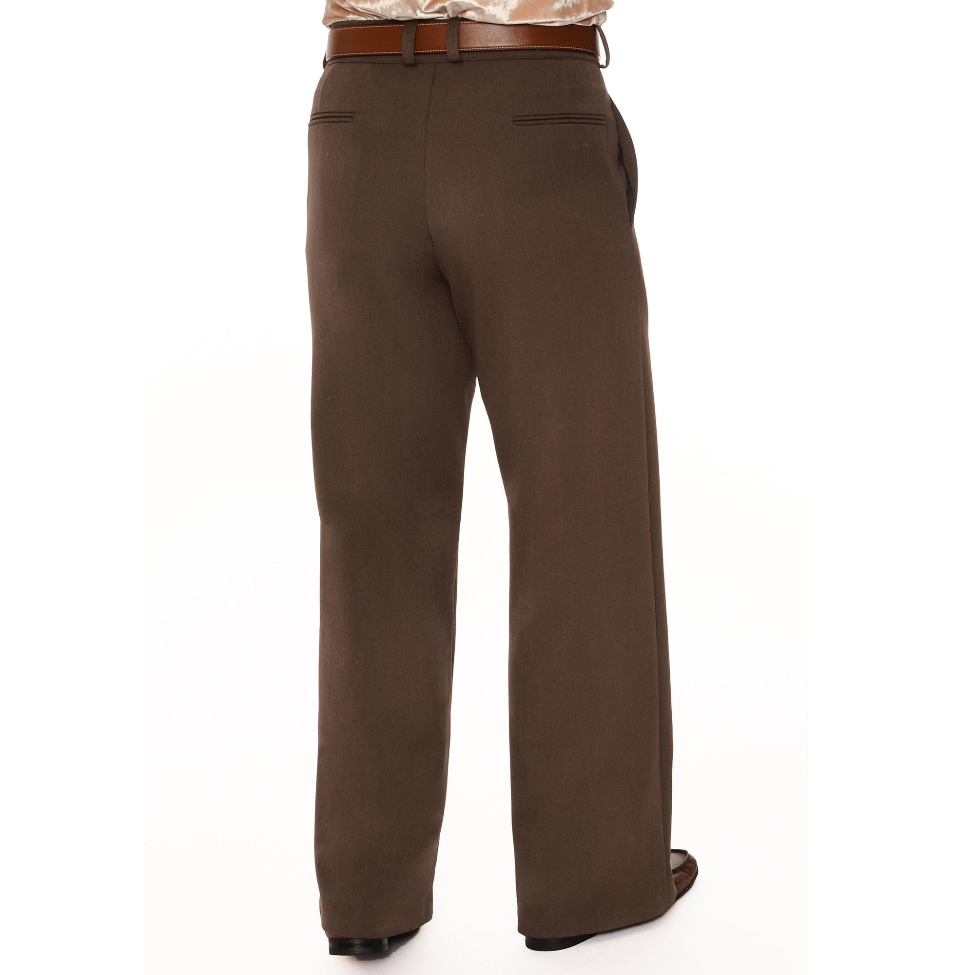 Men's High Waist Light Brown Wide Leg Dress Pants in Soft Gabardine Stretch  Fabric - Etsy