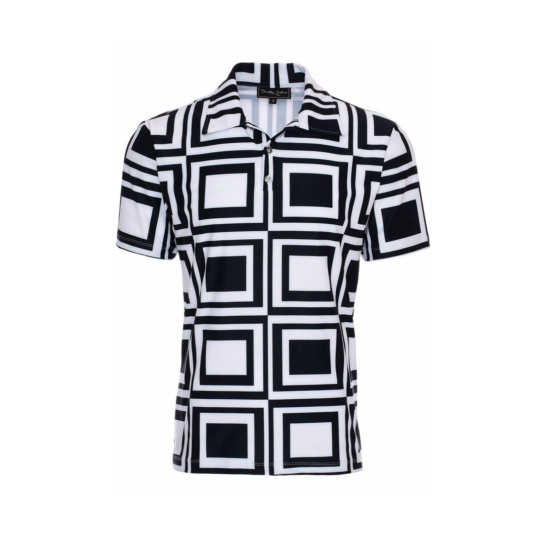 Polo Shirt with Geometric Print