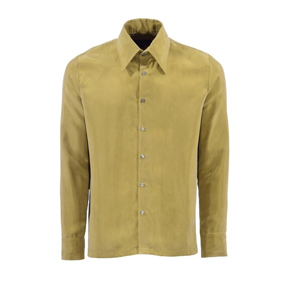 olive color dress shirt Olive Green Dress Shirt | The Lemongrass - Hunter Army Emerald Green Men's Collared Button Up Shirt