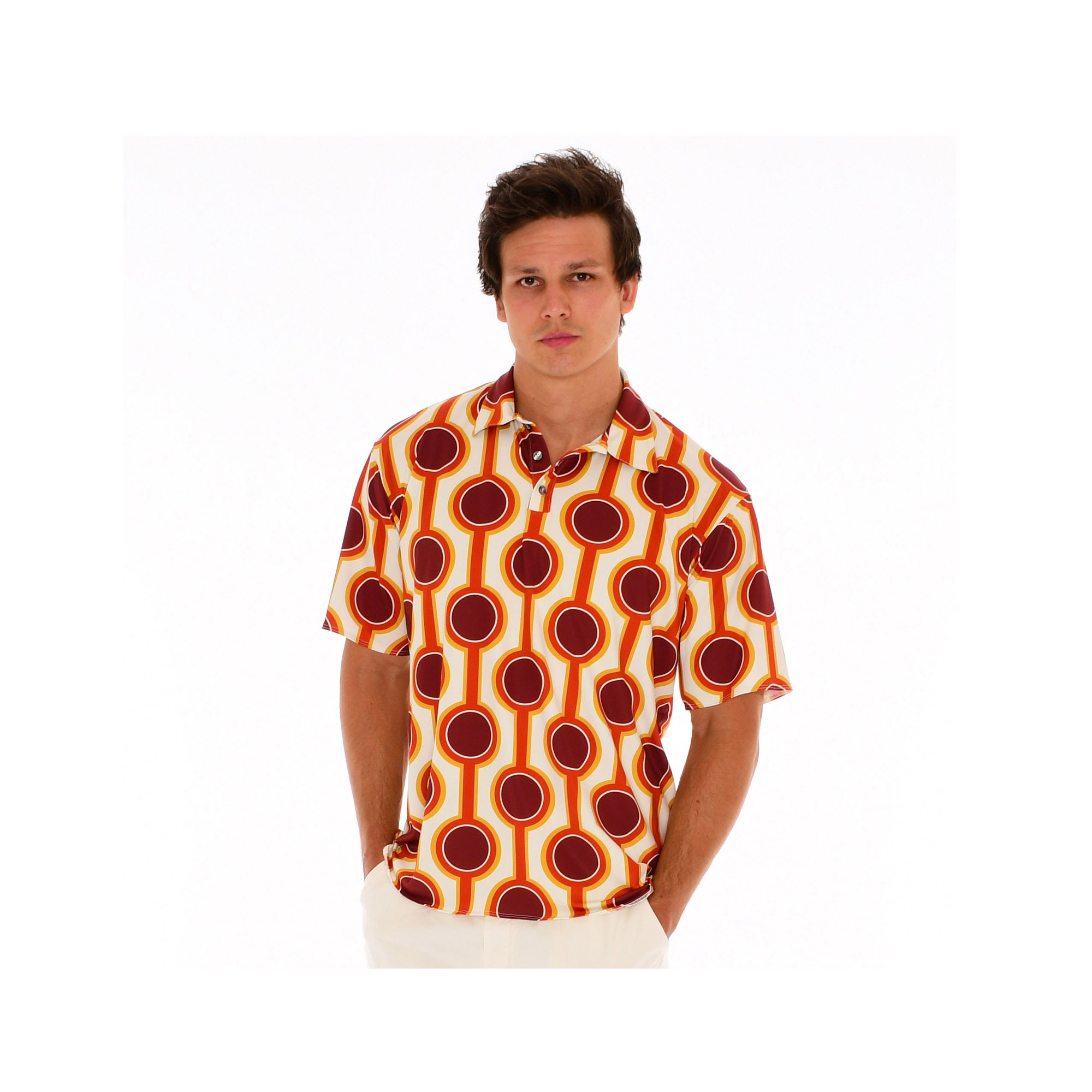 Retro Men's Short Sleeve Shirt 60's 70 