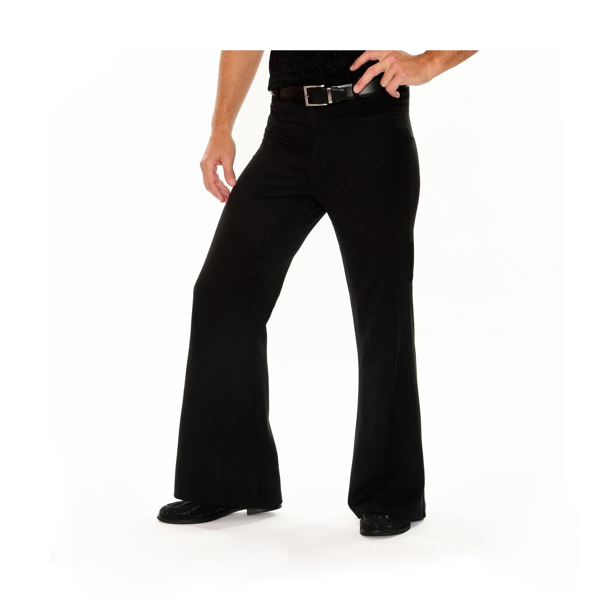 flare dress pants men black Mens Wide Leg Dress Pants Boot Cut Flared Smart Formal Business Trousers  Dance