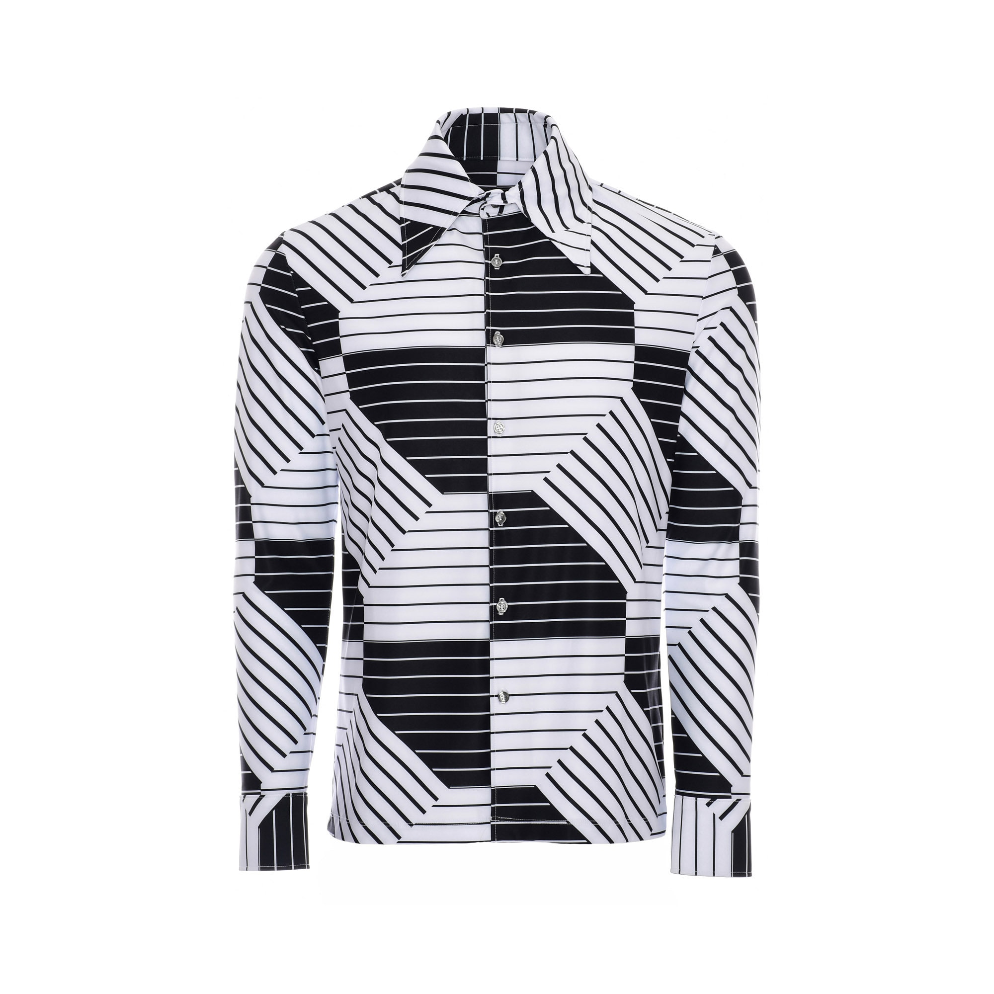 Chemise ray e noire et blanche Homme Chemise boutonn e manches