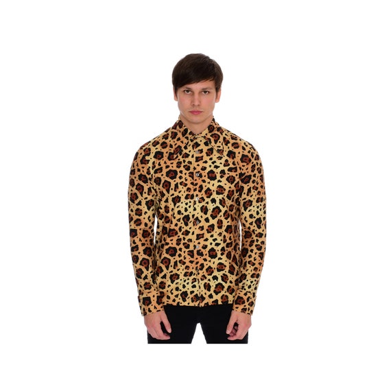 Camisa de leopardo hombre Jersey elástico - México