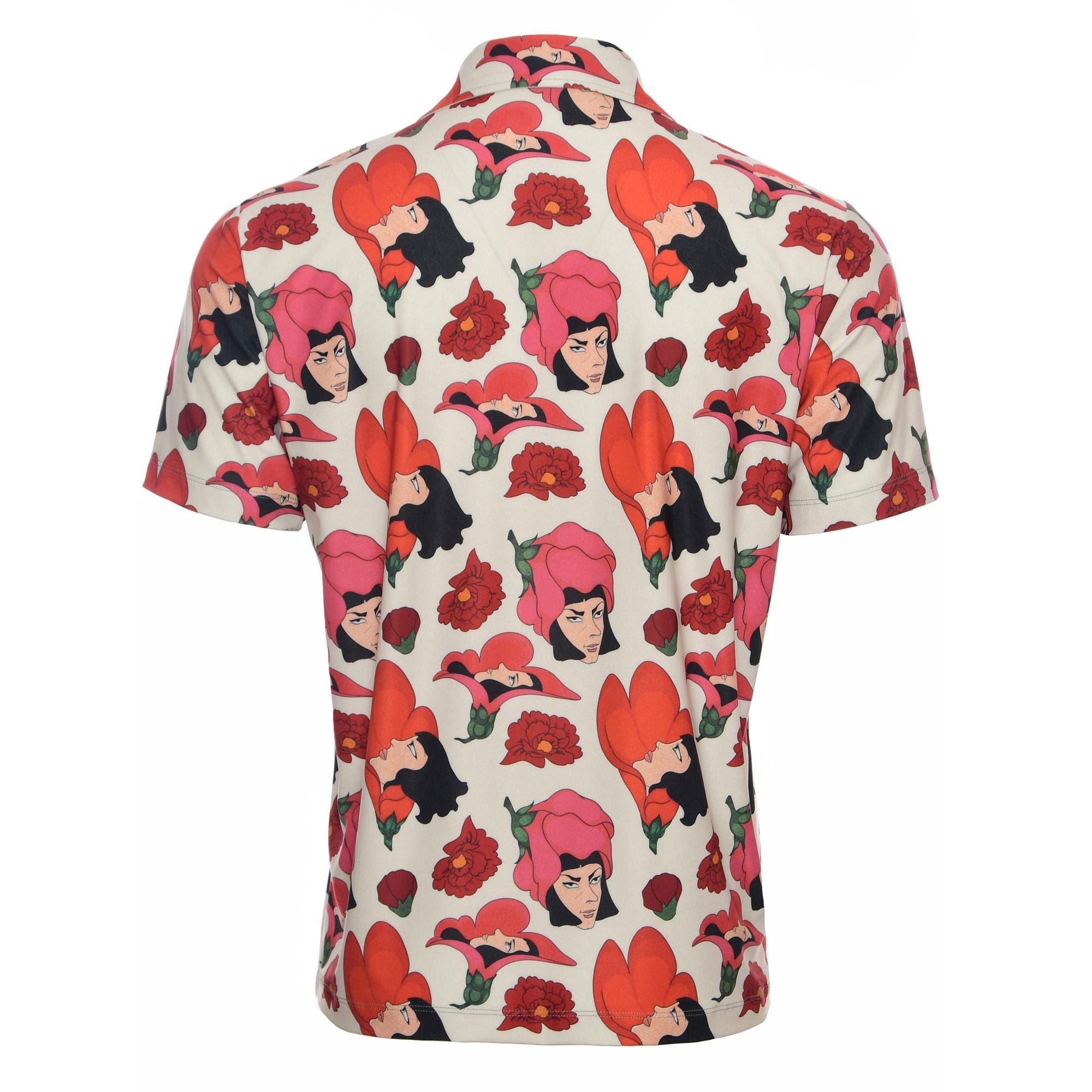 新品　tunica Wataridori Polo muiti【8th】 Men's Japanese Print Polo Shirt | Graphic Retro Polo | Vintage