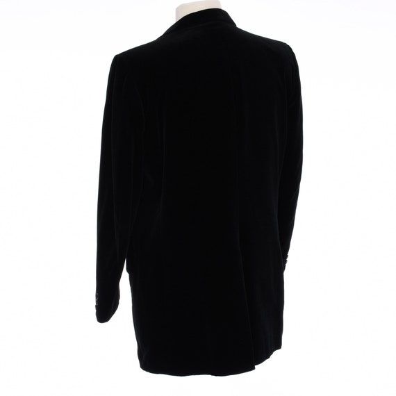 1980s Halston Black Blazer | Mens Velvet Formal J… - image 7