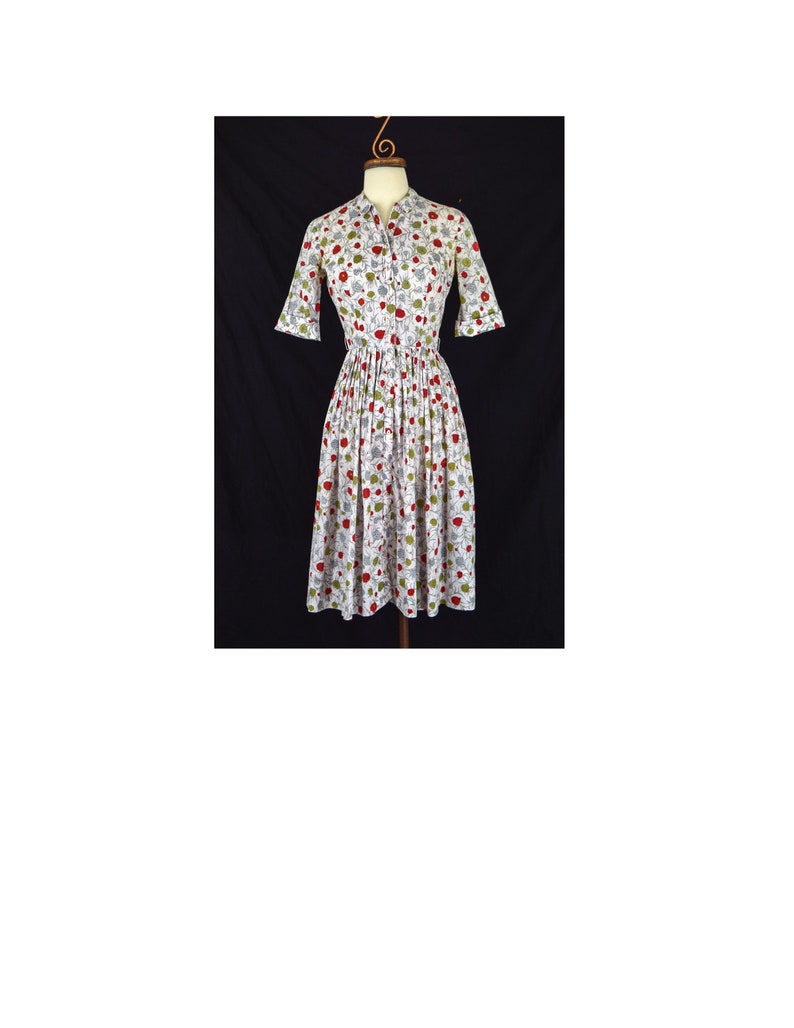 50s button up dress