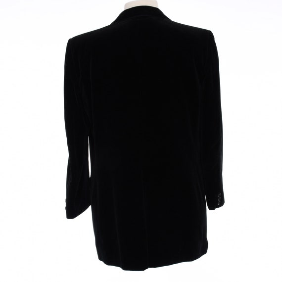 1980s Halston Black Blazer | Mens Velvet Formal J… - image 5