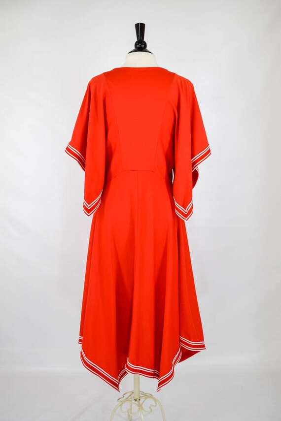 Vintage 1970s Red Kaftan Dress | 70s Valentine's … - image 4