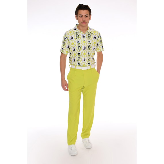 mens lime green dress pants Men's Neon Green - Light Green / Light Green > Quality Suit Jacket + Pants