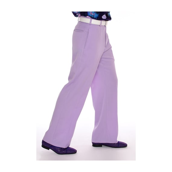 trouser pants LITTLEBIG purple Men's Purple Wide Leg Dress Pants