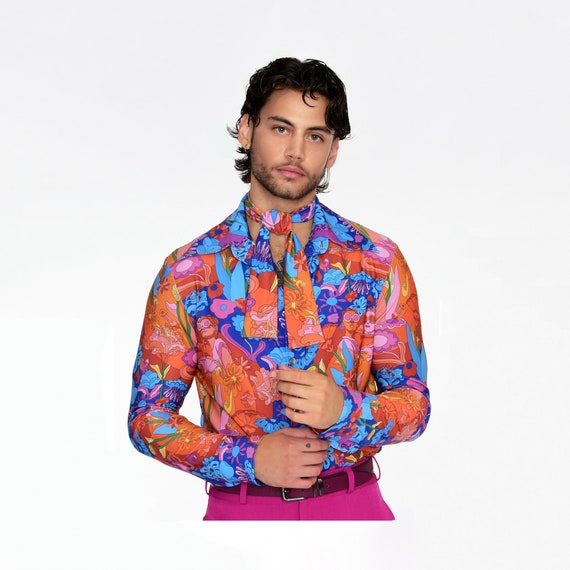 Chemise psychédélique homme sale