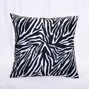 Zebra Print Square Decor Pillow Cover Soft Throw Cushion Case