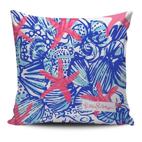 She She Shells Lilly Pulitzer Pillow Cover Cushion Case Home Etsy