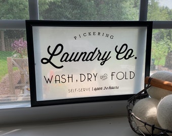 Personalized Laundry Sign Decal - Laundry Co decal - laundry room sign - laundry room decor