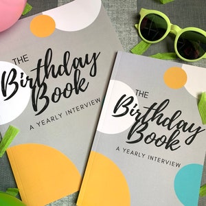 Birthday Interview Book - Yearly Birthday Questionnaire - birthday party gift - fill in the blank keepsake - birthday gift for young kids