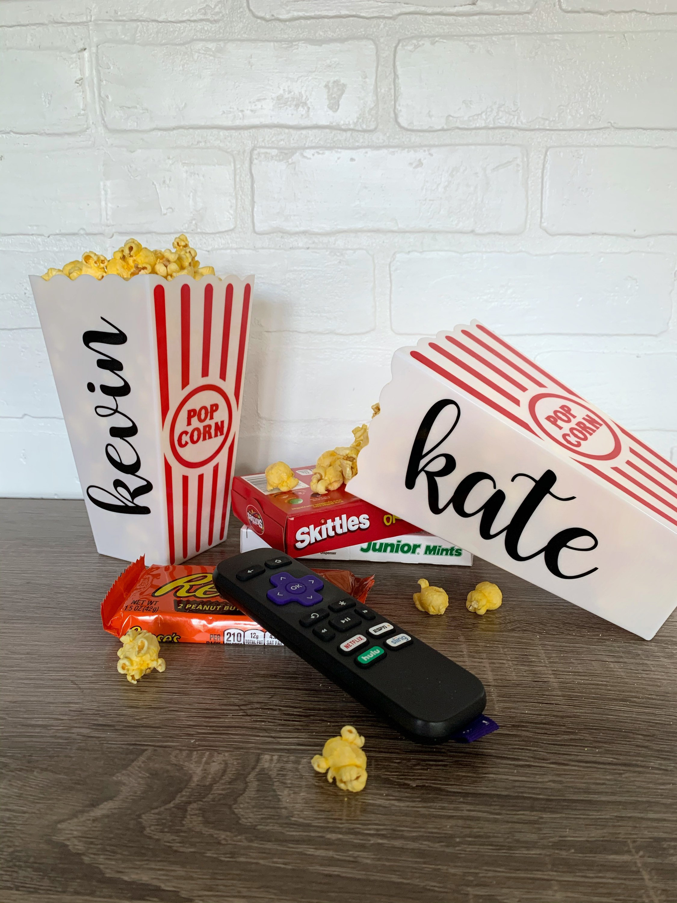 Personalized Popcorn Container Individual size Family Etsy