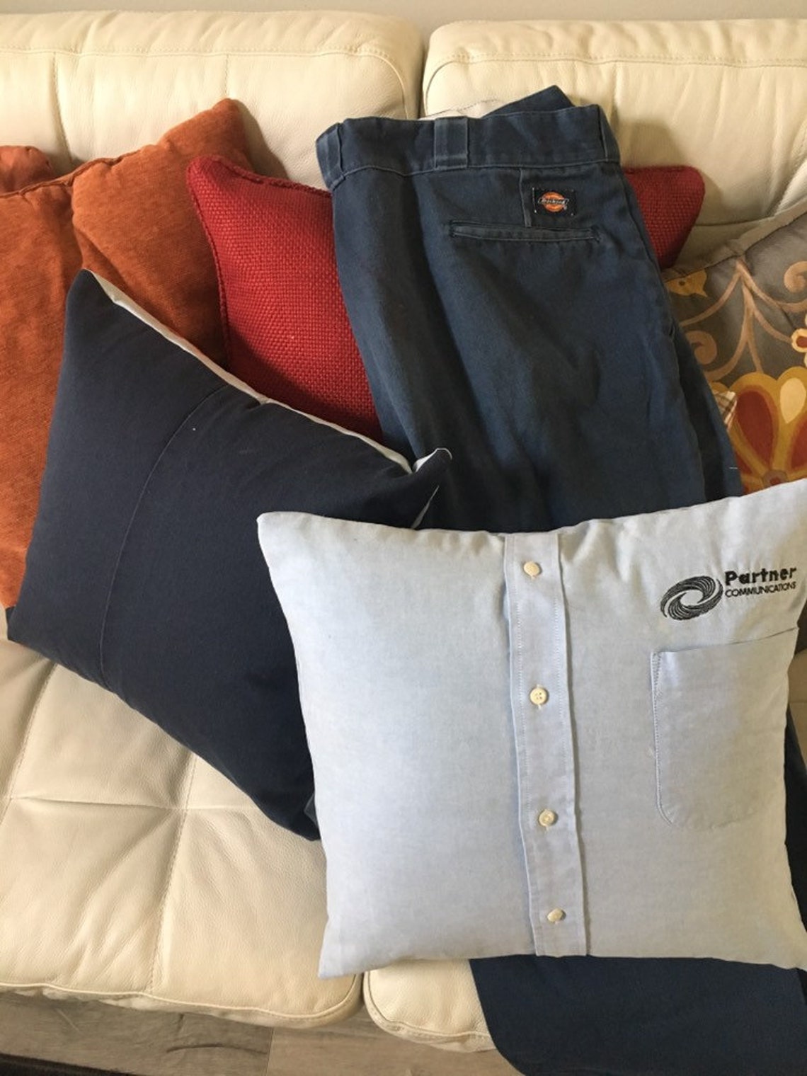 Custom Memory Shirt Pillow Memory pillow keepsake button Etsy