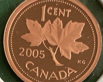 2005 Kanada One Cent Proof Münze, niedrige Auflage mit Stempelglanz