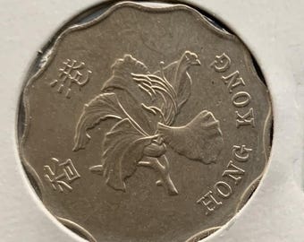 1994 Hong Kong Zwei Dollar Münze im Umlauf