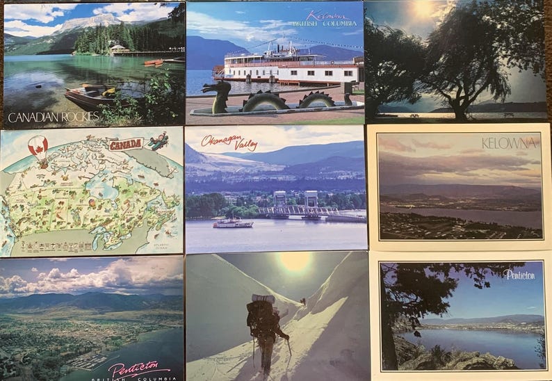 Beautiful 18 Vintage 1980's Canadian Postcards - All Unused - Etsy